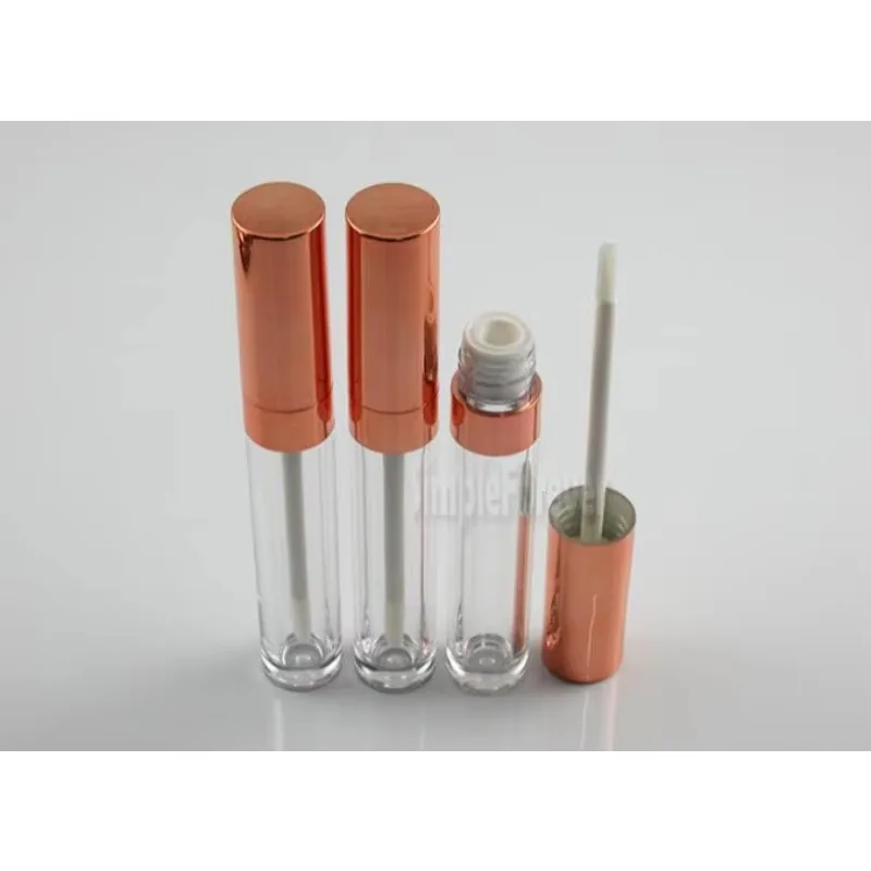 6ml Lip Gloss Tubes,Rose Gold Silver Cap,Mascara Tube,Empty DIY Eyeliner Tube Cosmetic Container