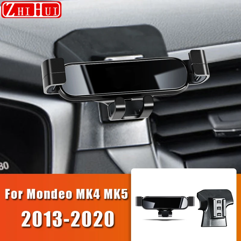 For Ford Mondeo MK4 MK5 EDGE Mustang Car Styling Mobile Phone Holder Air Vent Mount Gravity Bracket Stand Auto Accessories