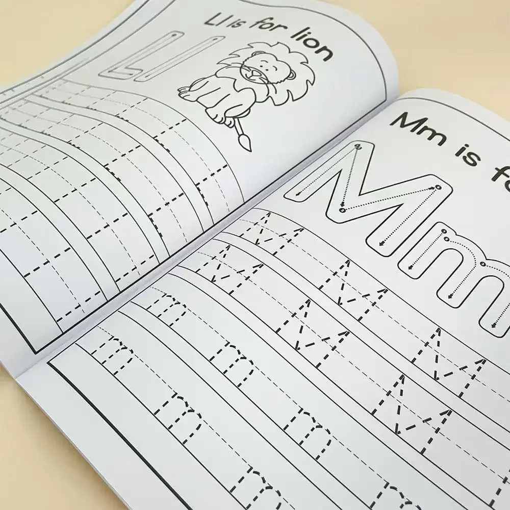 Tracing Letters A-Z Uppercase and Lowercase Writing and Coloring Workbook Preschool English Learning Montessori