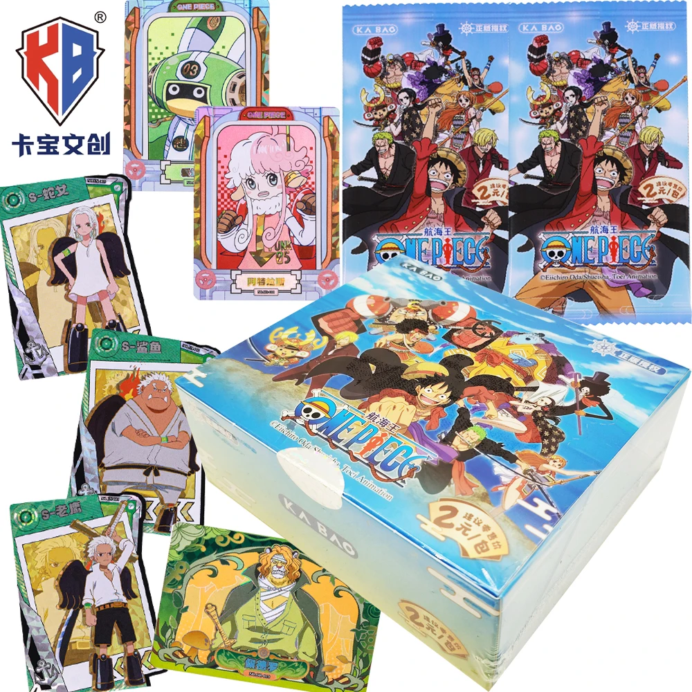 

Genuine Kabao One Piece Collection Cards for Boys Girls Anime Luffy Zoro Nami Adventure LogBook Polaroid Cards Birthday Gifts