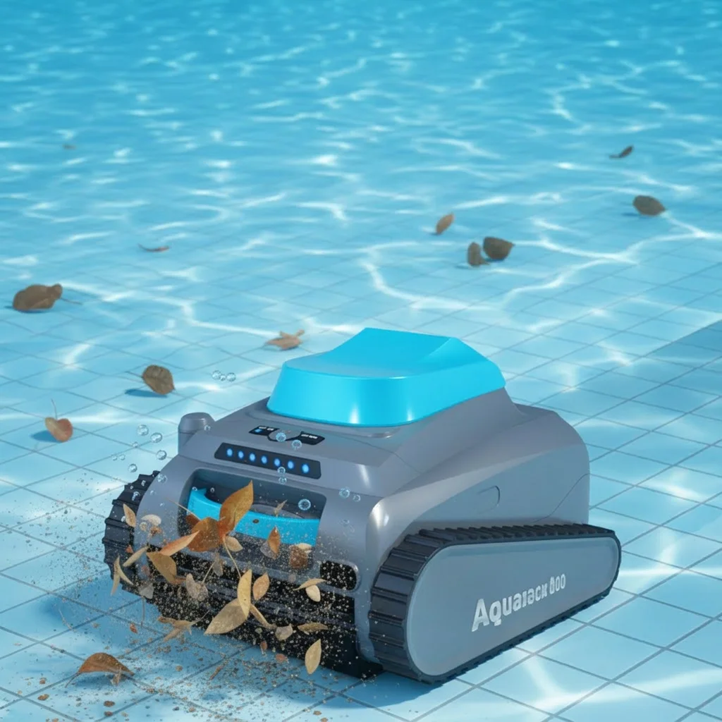 Blue ABS Robotic Pool Cleaner Wall & Waterline Climbing 2H Working Time For Inground Swimming Pool Vacuum Cleaner
