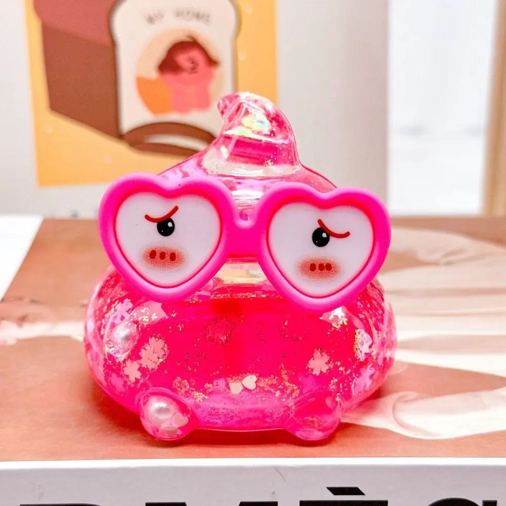 Shiny Candy Color Poop Dolls Cute Sparkling Jewelry Doll Desktop Ornaments Lovely Mini Cartoon Poop Model Toy Small Gifts