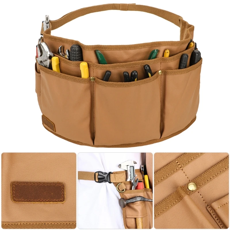 Professional Tool Belt with Multiple Pockets Utility Belt for DIY Enthusiasts Craftsmen Work Apron for Professional