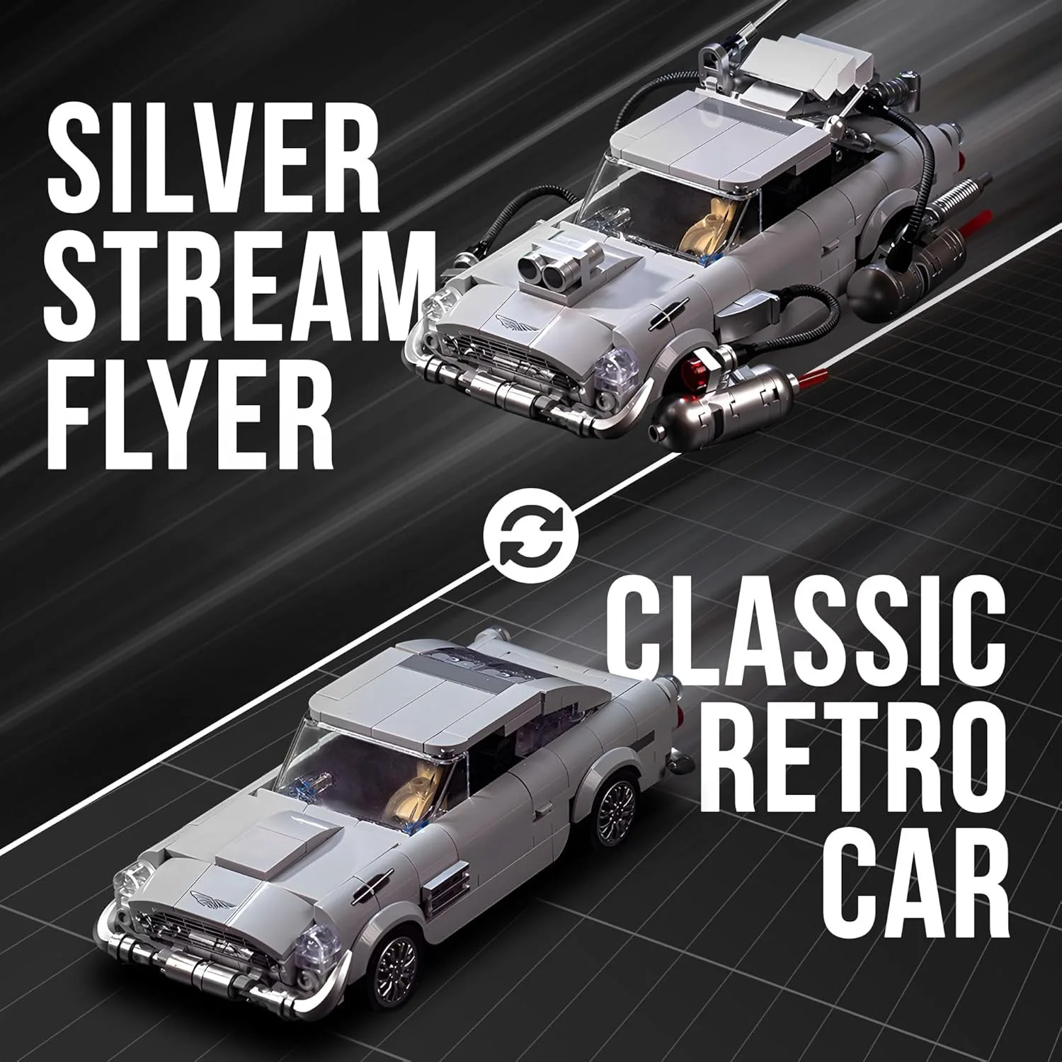 506 шт. PB8802 Назад в будущее Серия Строительный блок Комплект Сменных двух форм с контейнером Дисплей Коробка Скорость Автомобиль