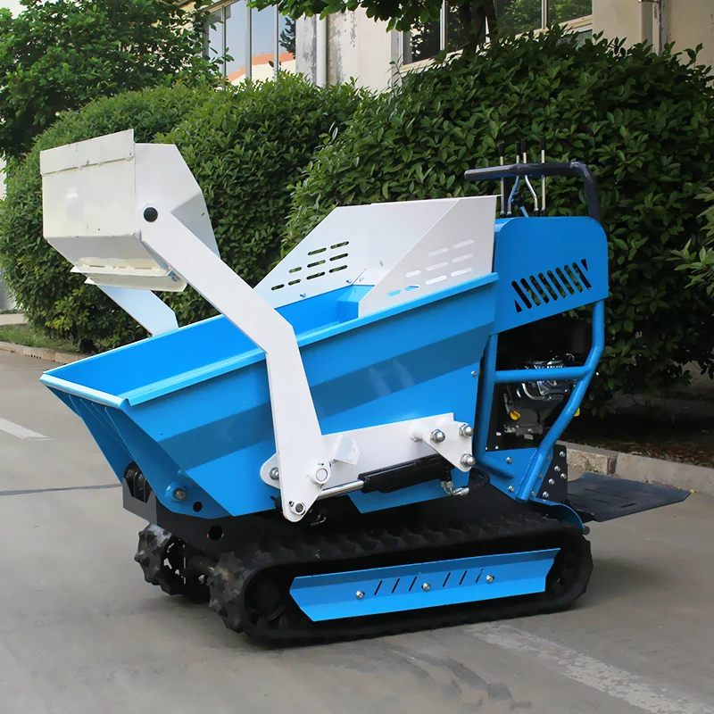 Maßgeschneiderter kostenloser Versand EPA Mini Dumper Kettenmotor Wheel Barrow Track Site Dumper für landwirtschaftliche Arbeit MiniCrawler Dumper Truck