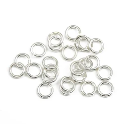 Único Lap Open Jump Rings Connector, Brinco DIY, Jóias Fazendo Achados, Acessórios por atacado, 925 Prata, 2.5mm, 3mm, 3.5mm, 4mm, 5mm, 6mm