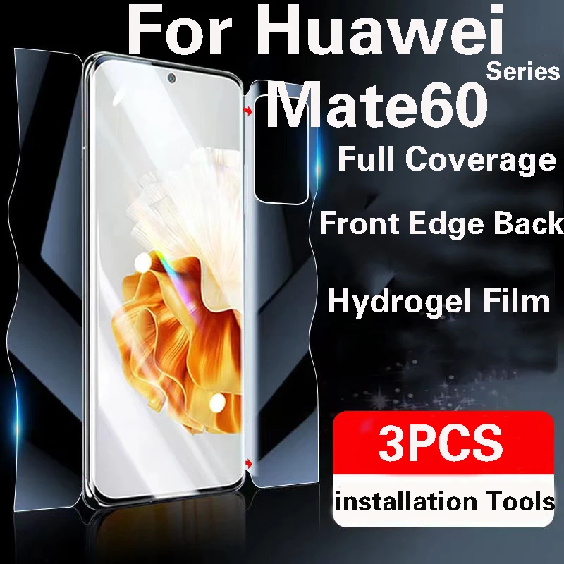 Mate60Pro+ Butterfly Hydrogel Film For Huawei Mate60 Pro Screen Protector Mate60RS Full Coverage Front Back Mate60Pro