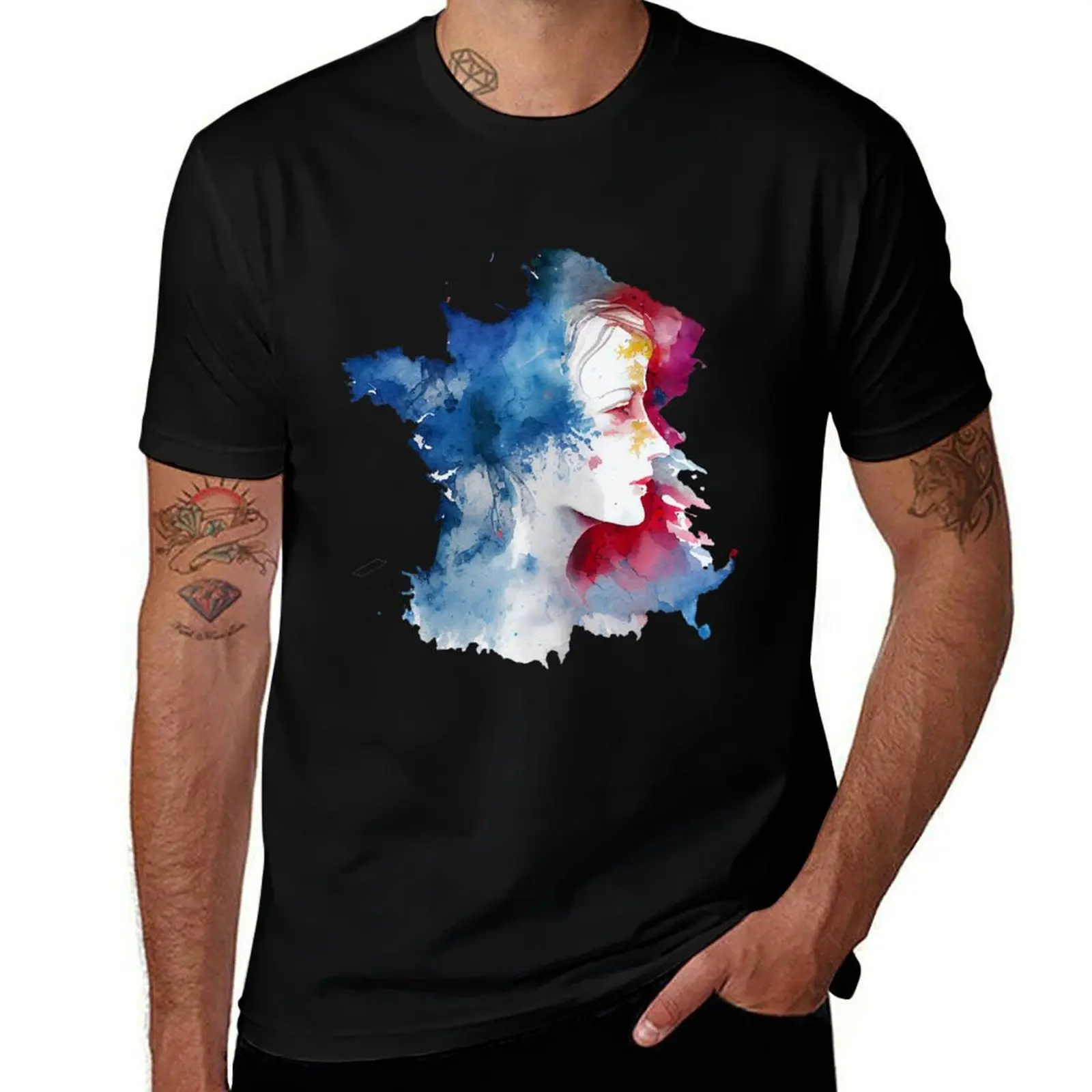 

Map of France, Blue White Red Marianne T-Shirt blacks funny costumes plain blanks mens big and tall t shirts
