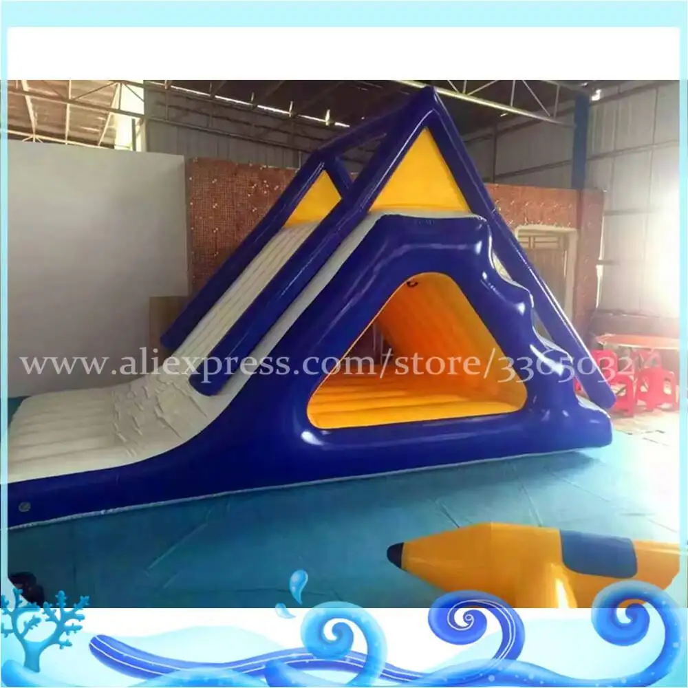

rcial inflatable water slide for adults/inflatable floating water game slide for sale