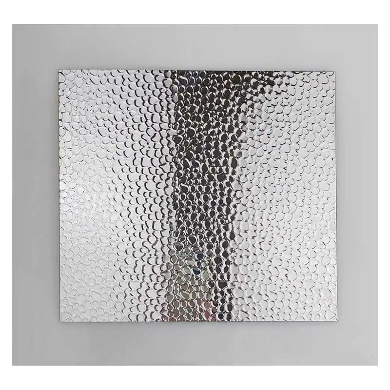 

625 mm Home decoration panel bean pattern hammer pattern embossed mirror aluminum plate plant lighting lampshade