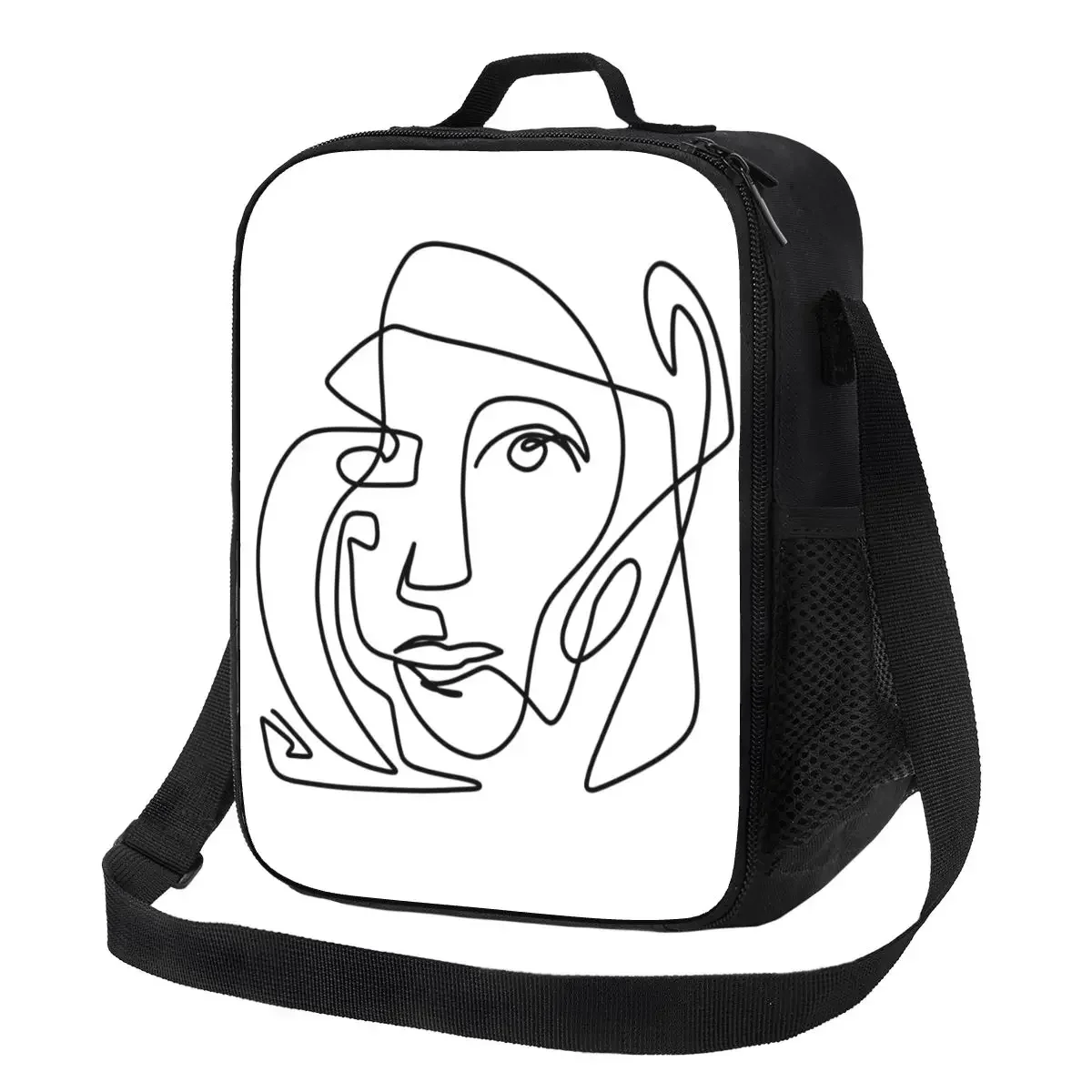 Custom Pablo Picasso One Line Abstract Art Lunch Bag Women Warm Cooler Insulated  Box for Adult Office