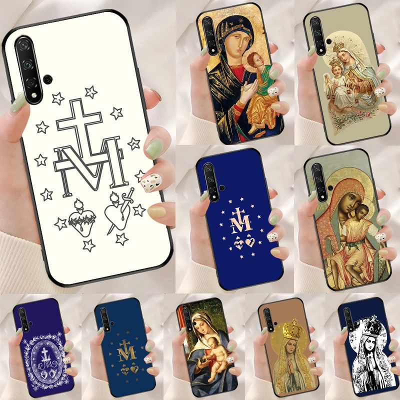 Coque Vierge Marie Jésus pour Huawei Nova 12s 12i 11i 7i 8i 9 10 SE Y91 Y90 Y60 Y70 Y72 Y61 P60 Pro P30 P40 Lite