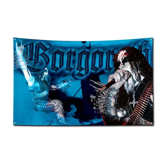 3x5 Ft S-Satan Black Metal Pentagram borgoroths Rovers  Racing  Flag Polyester Printed Cars Flags for Room Garage Decor