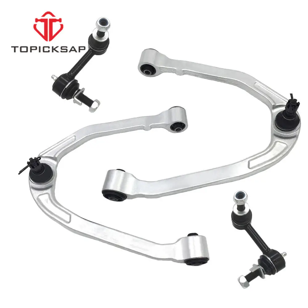 TOPICKSAP 4pc Front Upper Control Arms Stabilizer Sway Bar End Link for INFINITI G35 RWD NISSAN 350Z 2003 2004 - 2006 2007 2009