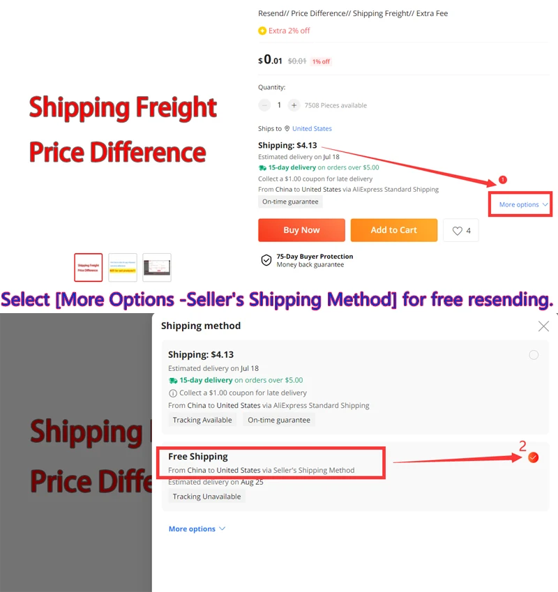 Resend// Price Difference// Shipping Freight// Extra Fee image 4