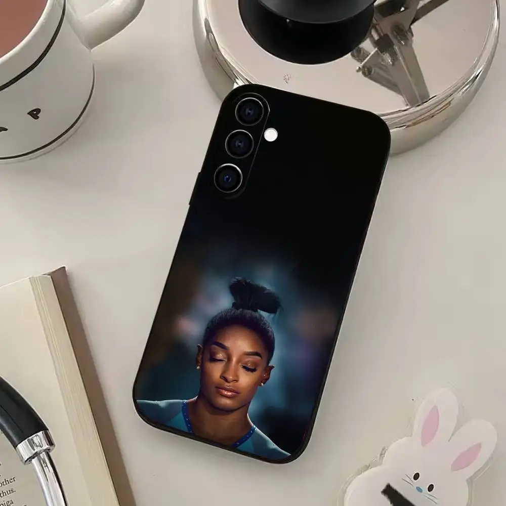 حافظة هاتف S-Simone Bil-es لهاتف سامسونج جالاكسي A73، A72، A71، A70، A53، A52، A51، غطاء أسود ناعم آخر