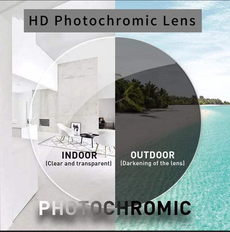 

Photochromic Progressive Lens Grey Color and Brown Color Transition optical Lens for Myopia