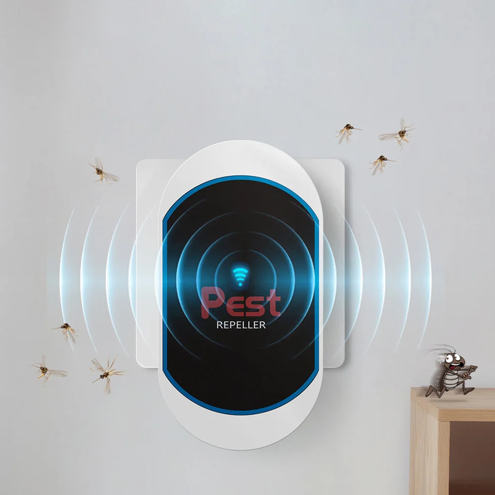 Ultrasonic Pest Repeller Electronic Pest Repeller No Noise Plug-in Insect Repeller Pest Control Device for Bat Mosquito