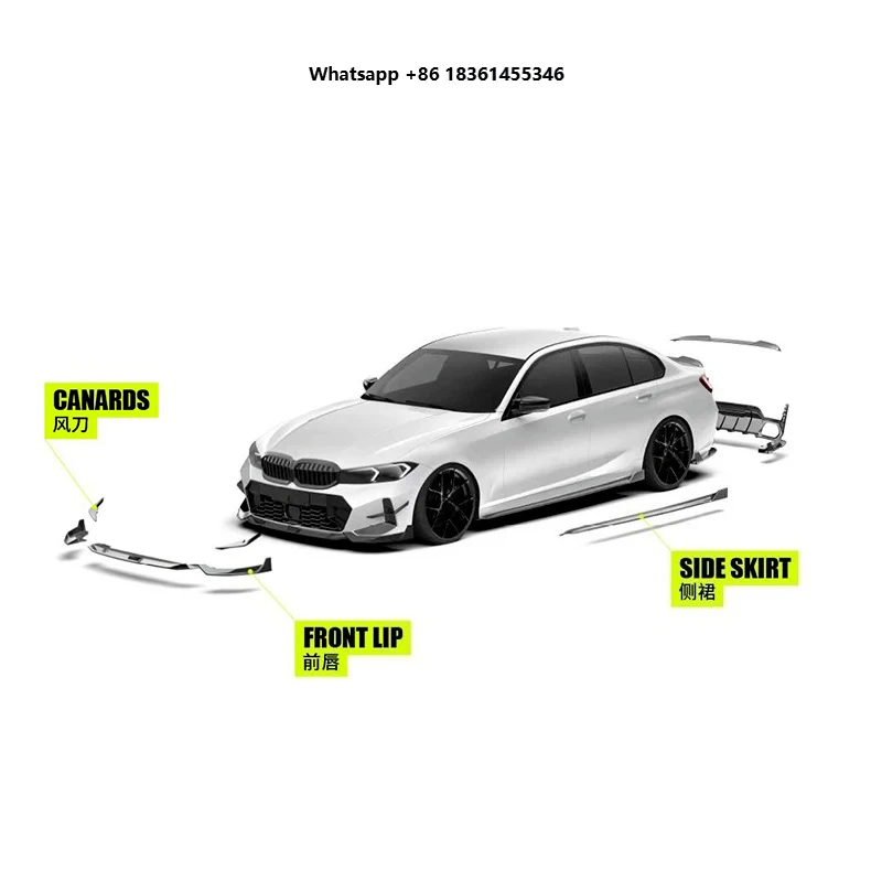 For  3 Series 320li 325li 330li 320i 325i modified Front lip Rear lip Side skirt Tail wing Car Accessories Body Kit