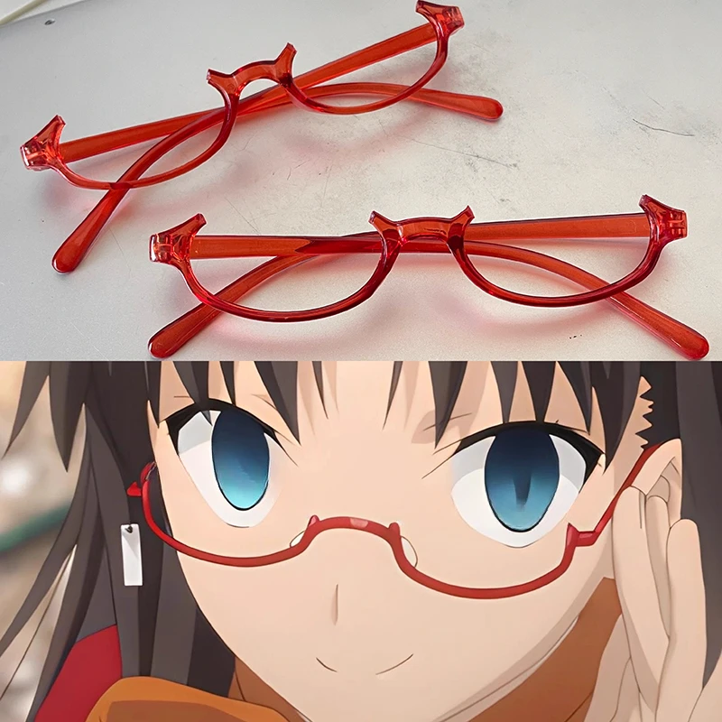 Y2K 여성 레트로 타원형 안경 소녀 빨간색 녹색 하프 프레임 유리 안경 장식 컴퓨터 안티 블루 안경 해변 운전