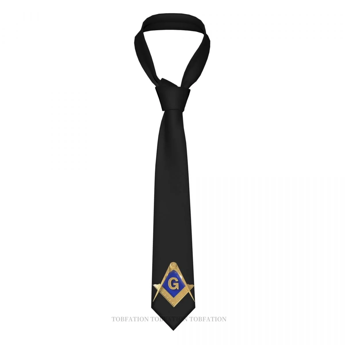 Freemason Gold Square Compass Masonic Men Ties 3D Printed Hip-Hop Street Business Wedding Party Shirt Accessories