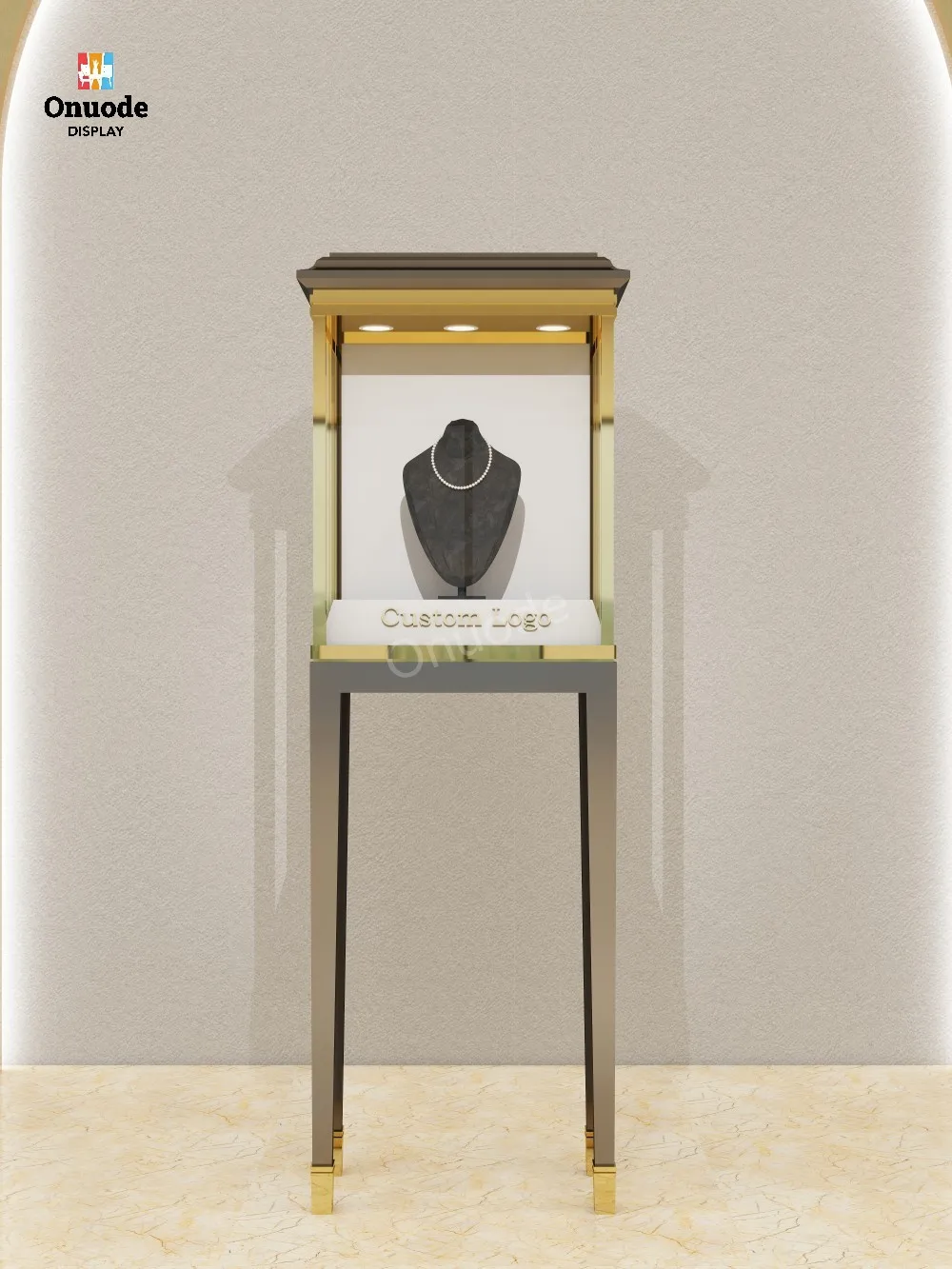 Custom.Customized Luxus-Display-Glasschränke, Schmuck-Vitrinen für Schmuck, Metall-Display-Ständer