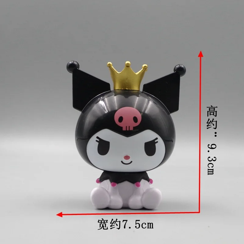 Sanurgente Hello Kitty Kuromi Melody Anime Action Figure, Décoration de chambre de gâteau au beurre, Cadeaux pour enfants, Mignon