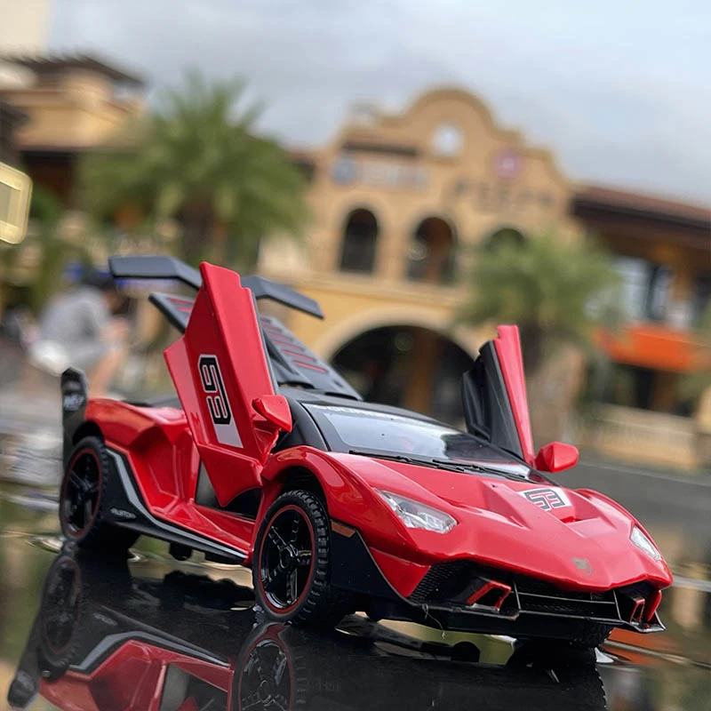 1:32 Aventador SC18 Alston Alloy Racing Car Model Diecasts Metal Toy Sports Car Model Simulation Sound Light Toy Gift
