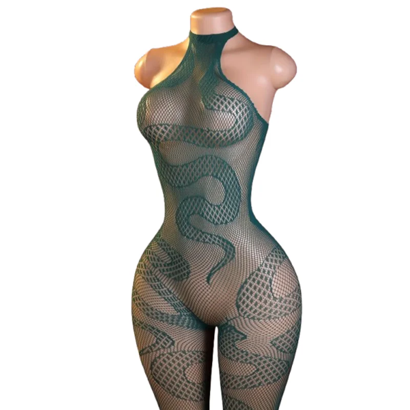 1-Piece Women's Sexy Snakeskin Bodysuit – Suitable for Intimate Moments and Themed Parties; Adult Lingerie and Alluring Attire