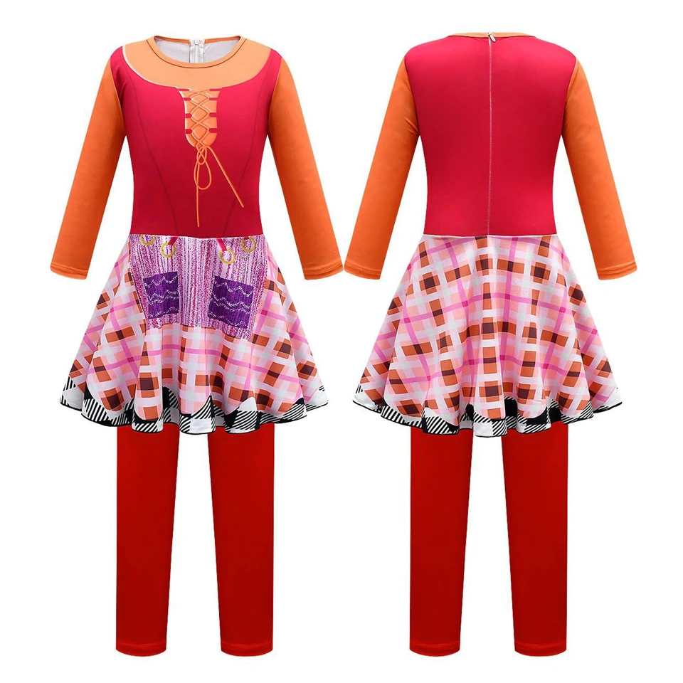 Halloween Cosplay Hocus Pocus Witch Children Costume Sanderson Sister Sarah Girls Outfits Carnival Masquerade Party Kids Clothes