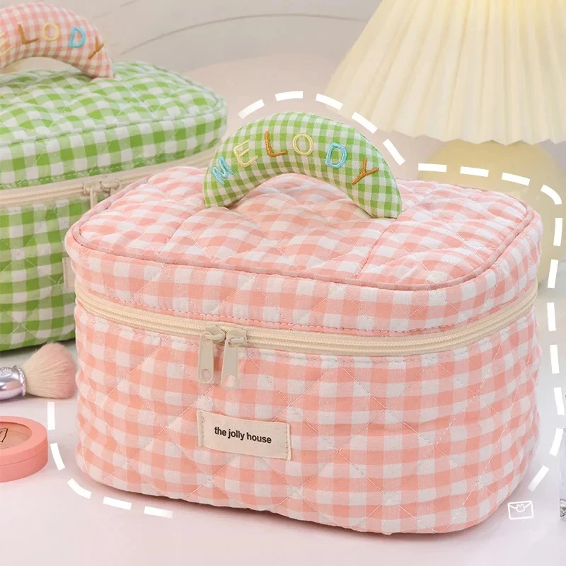 High Beauty Large Capacity Cosmetic Bag Korean Cute Portable Travel Makeup Storage Organizer Essentials