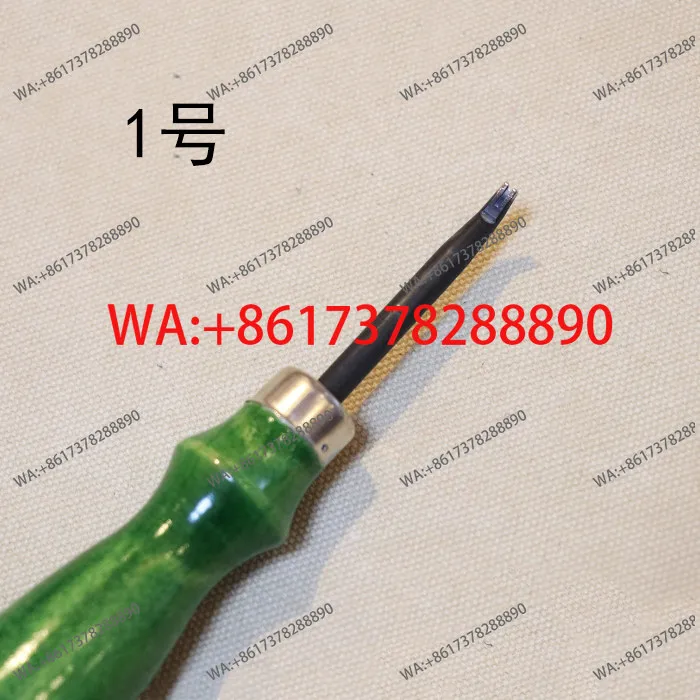 Boutique trimming knife DIY handmade leather goods green solid wood handle vegetable tanned leather chamfering trimming