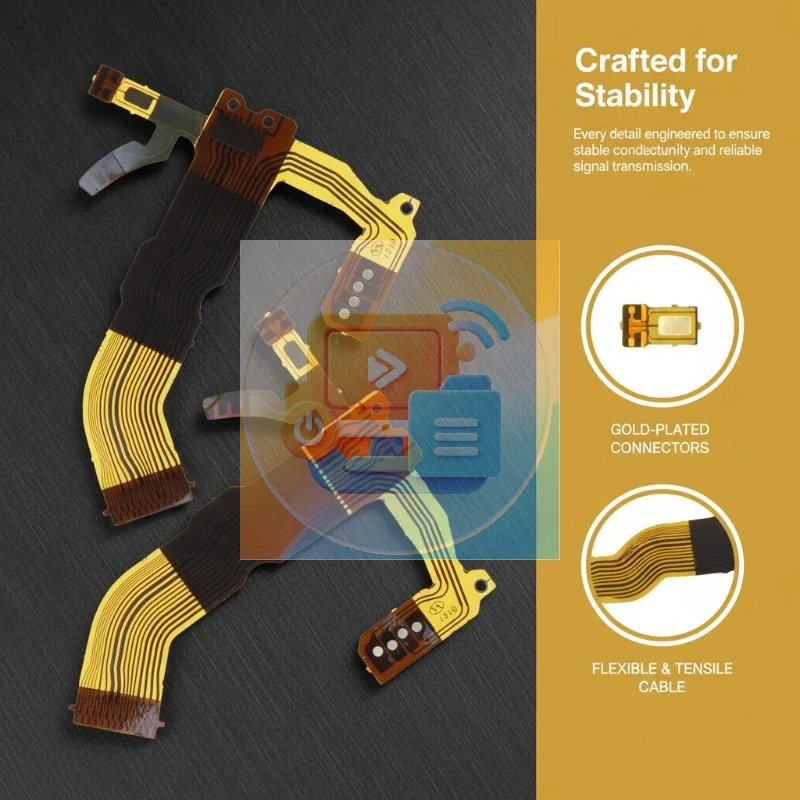 Camera Repair Replacement Lens Shutter Flex Cable With Components, Fit For Digital Camera, Professional Maintenance Spare Part