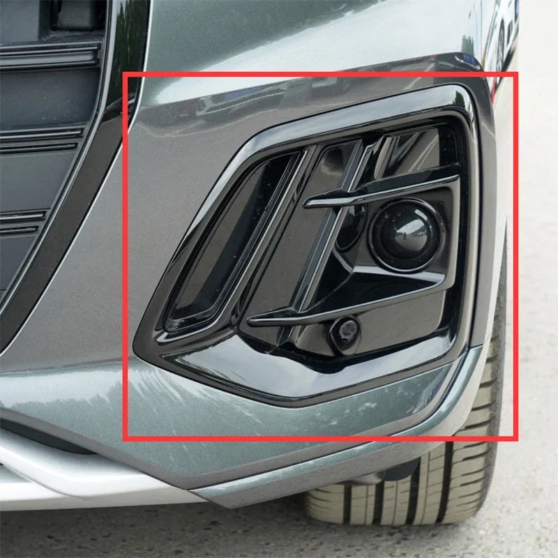 

Auto Front All Black Bumper Fog Light Grill Cover Racing Grills With ACC Hole For Audi Q5 2021