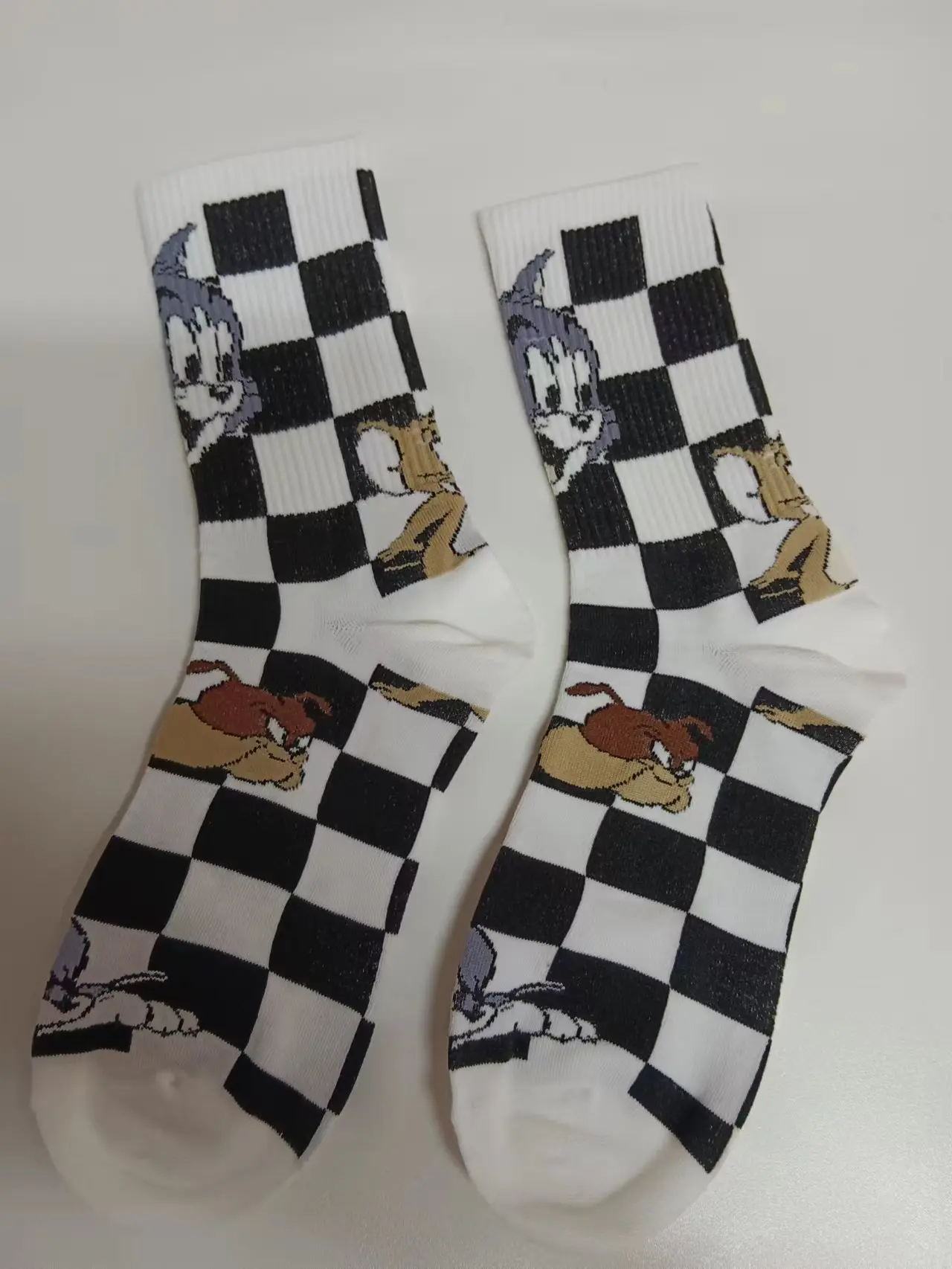 Cartoon Printed Mid Length Socks Anime Luffy Casual Sports Cotton Socks Pikachus Unisex Warm Long Socks