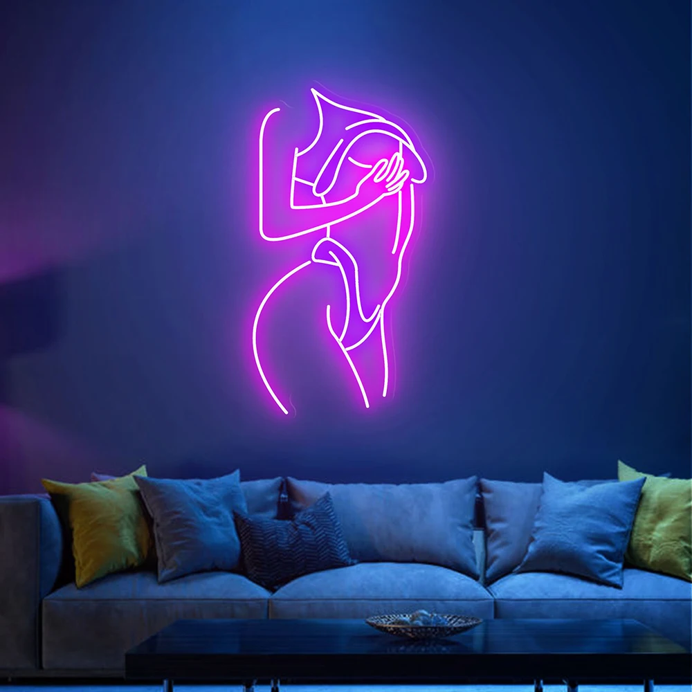 Body Neon Sign Personalized Custom Bedroom Home Bar Wall Decoration Led Girl Body Neon Sign Woman Neon Light Couple's Gifts