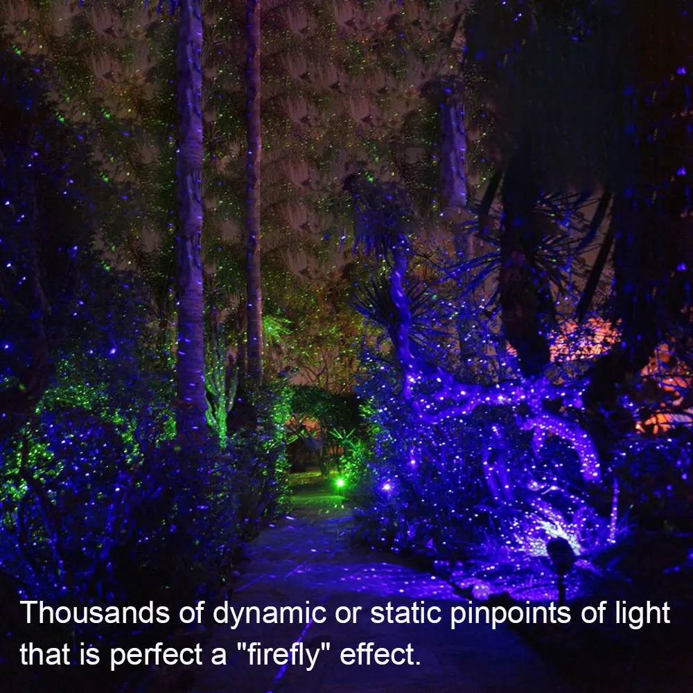 Outdoor Laser Projector LED Christmas Lights for Garden Lawn Yard Decoration Dynamic Single Blue Laser Dots New Year Eve' Light