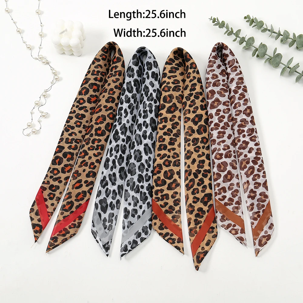 New Leopard Printed Chiffon Hijab Scarf Summer Scarves Pashmina Shawl Fashion Women Sunscreen Beach Shawl