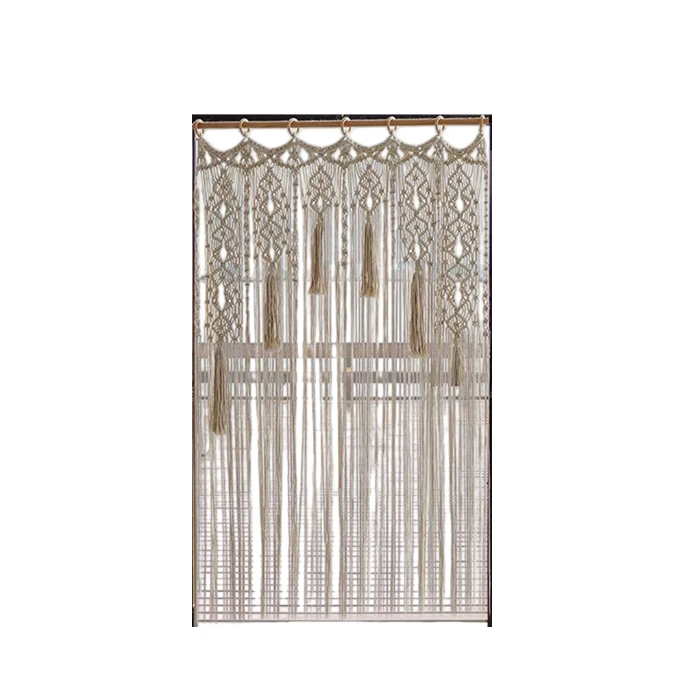 

Cozy Bohemian Style Decor Door Curtain 85cm X 200cm Woven Door Curtain Multi-functional Use Handcrafted Tassels