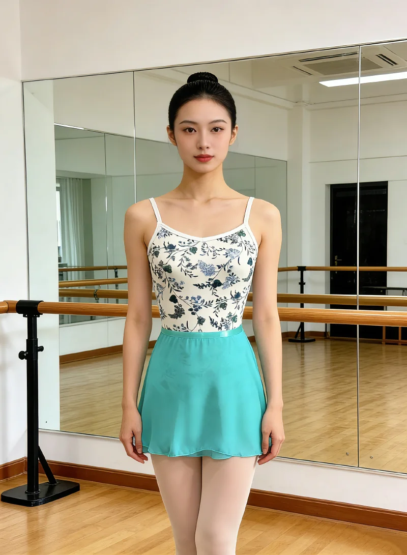 Daily Practice Ballet Dance Leotard Women New Style Team Gymnastics Dancing Clothes Adult Advanced Printing Ballet Leotard