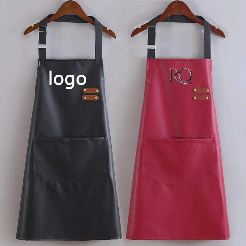 

2025 New Arrival Leather Apron For Women Household Waterproof Oilresistant Workwear Kitchen Restaurant Special Customizable With
