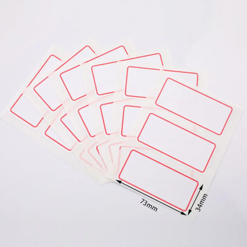 Étiquette Autocollante Blanche, Note Vierge, 36 Étiquettes, Feuilles