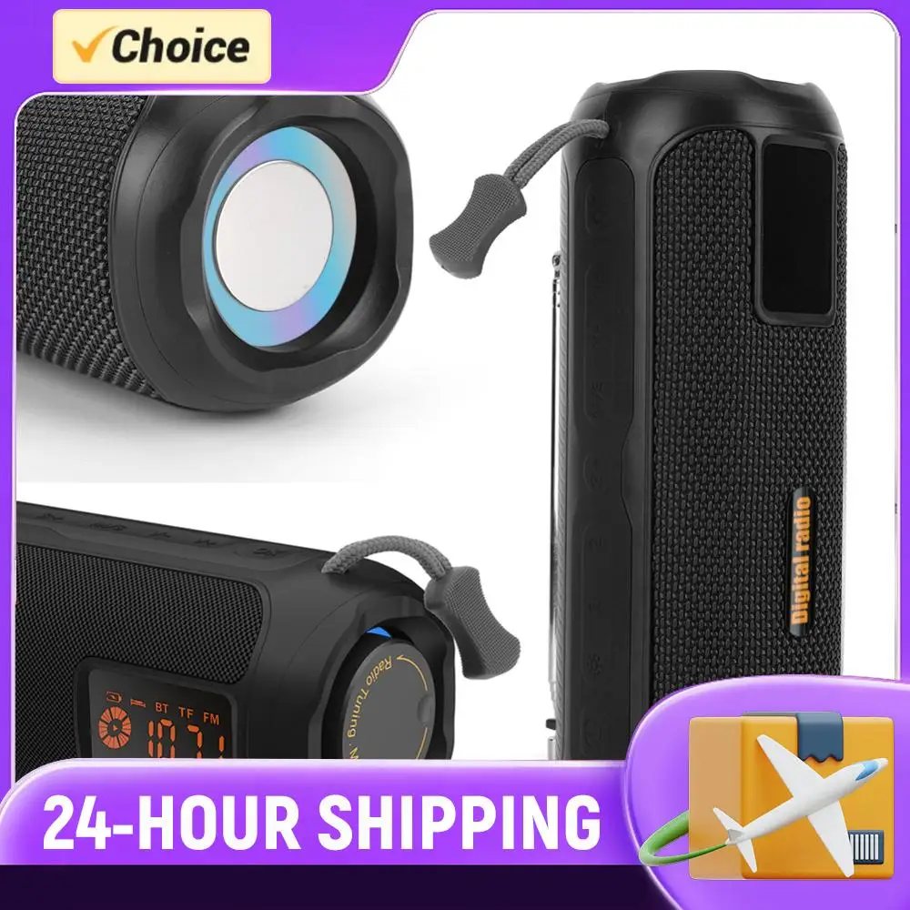 

Wireless BT Speaker Portable Radio Support TF Card AM FM Radio Rechargeable Radio for Indoor Outdoor