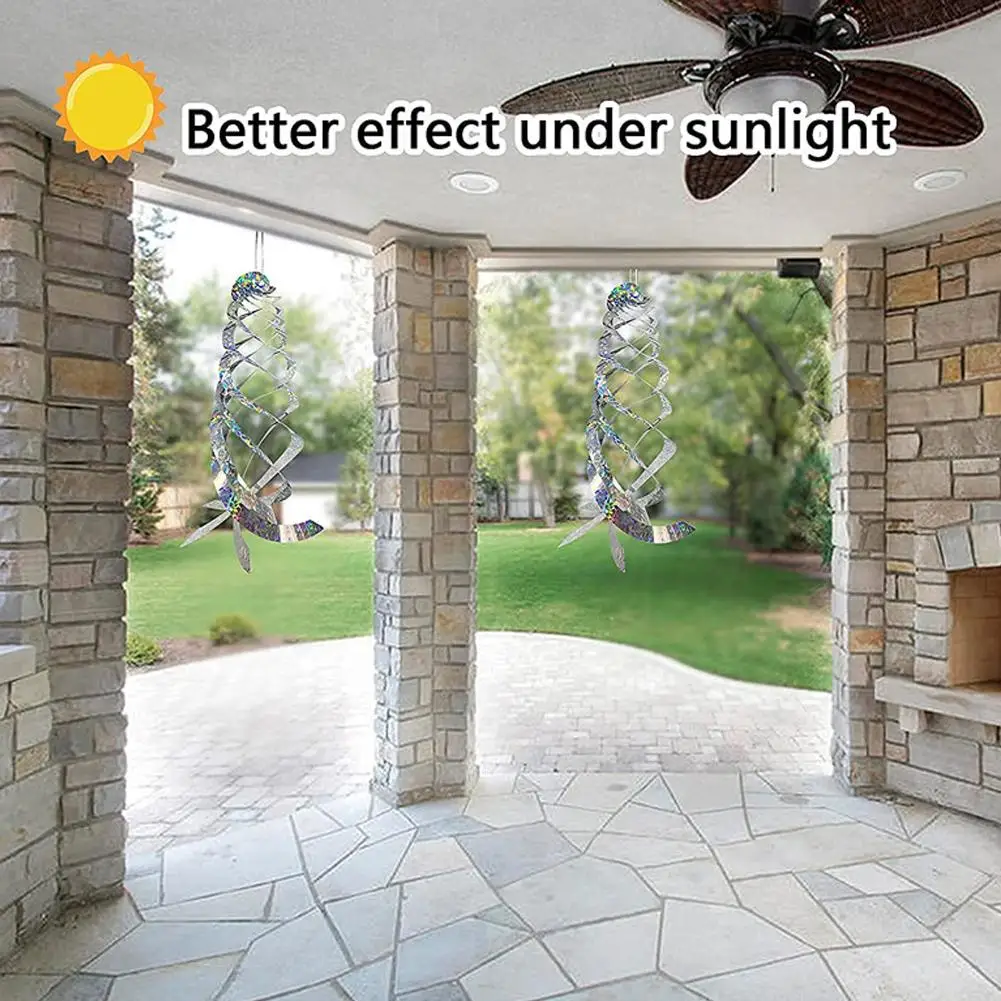 

Bird Repellent Reflective Film Suspended Rotate Wind Repelling Birds Hanging Turbine 360 Rotor Wind Anti-bird Rotating Degr X8M6