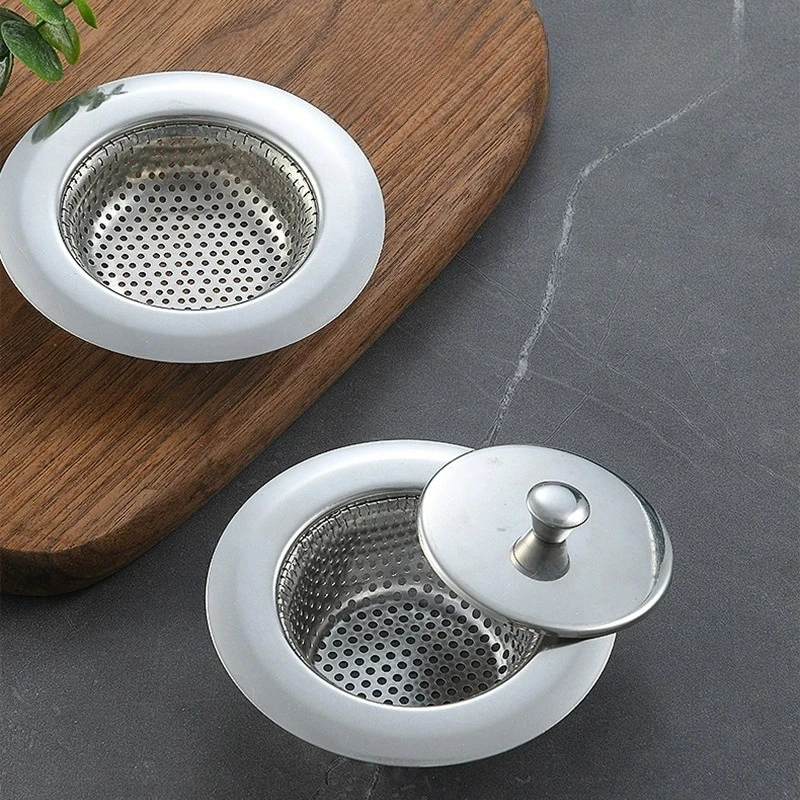 

304 Stainless Steel Sink Strainer with Lid Vegetable Washing Basket Drain Protection Modern Kitchen Essential Easy Maintenance
