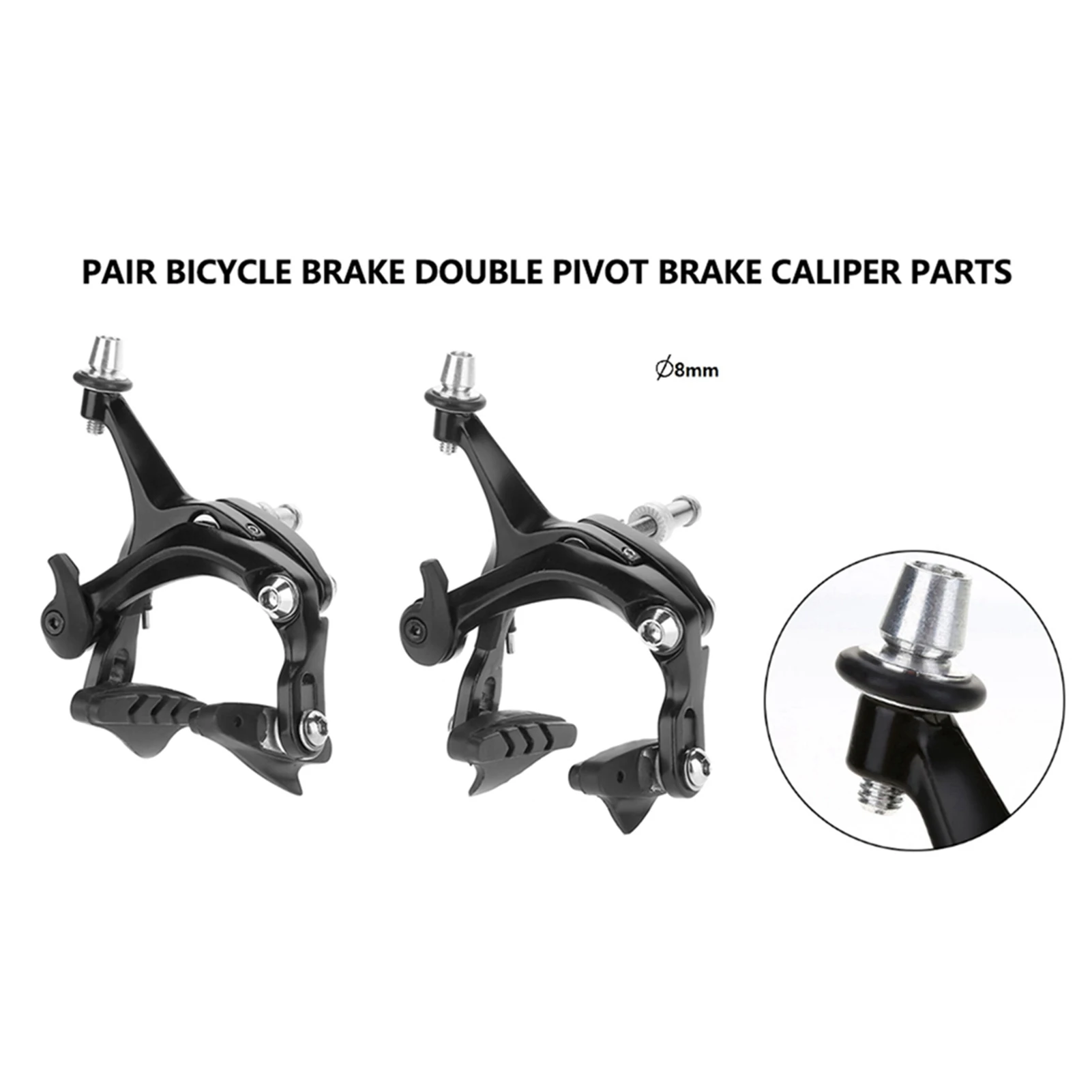 1 Pair Road Bike V Shape Mechanical Dual Pivot Brake Set Repair Parts Accessory
