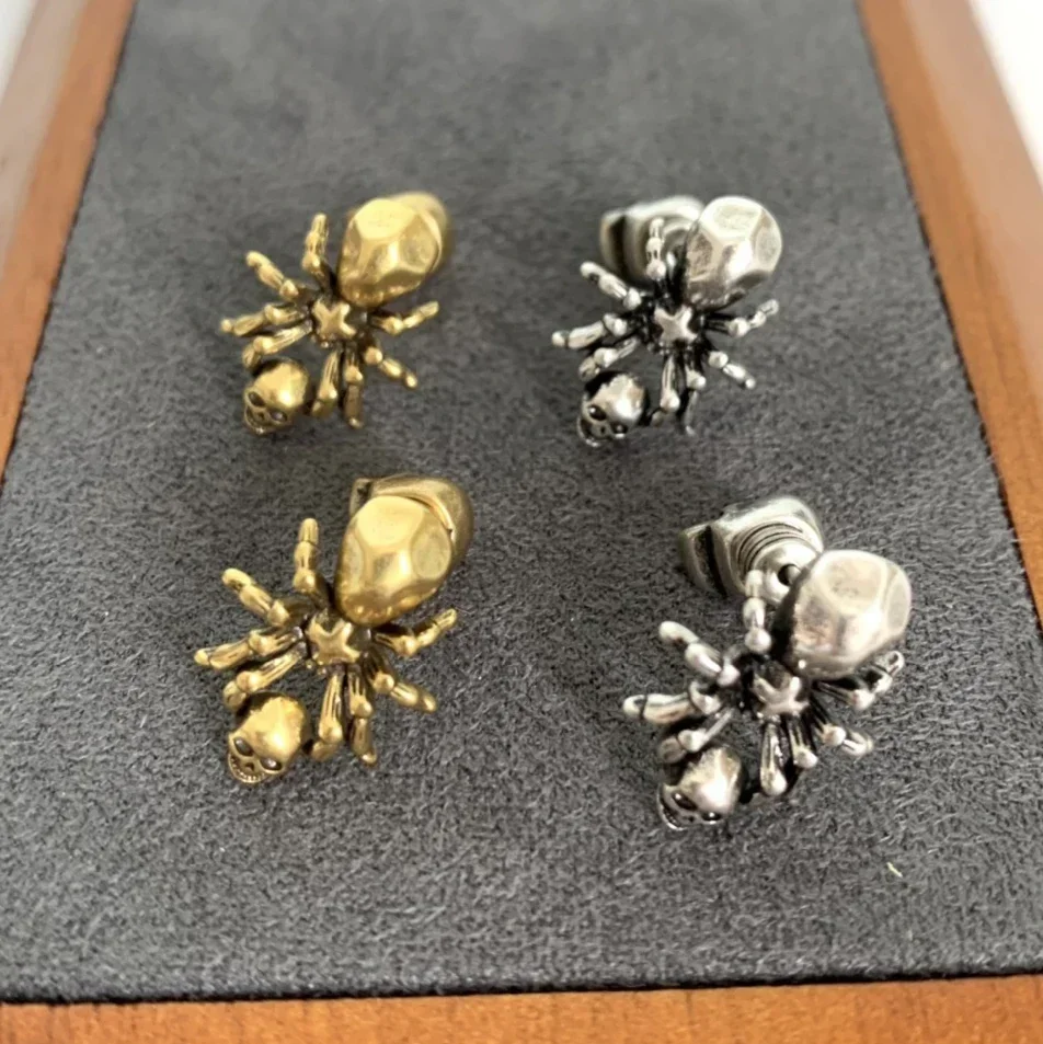 

Новая мода Европа Латунь Золото Серебро Паук Мужчины Женщины Серьги Ювелирные Изделия Дизайнер Гот Бохо