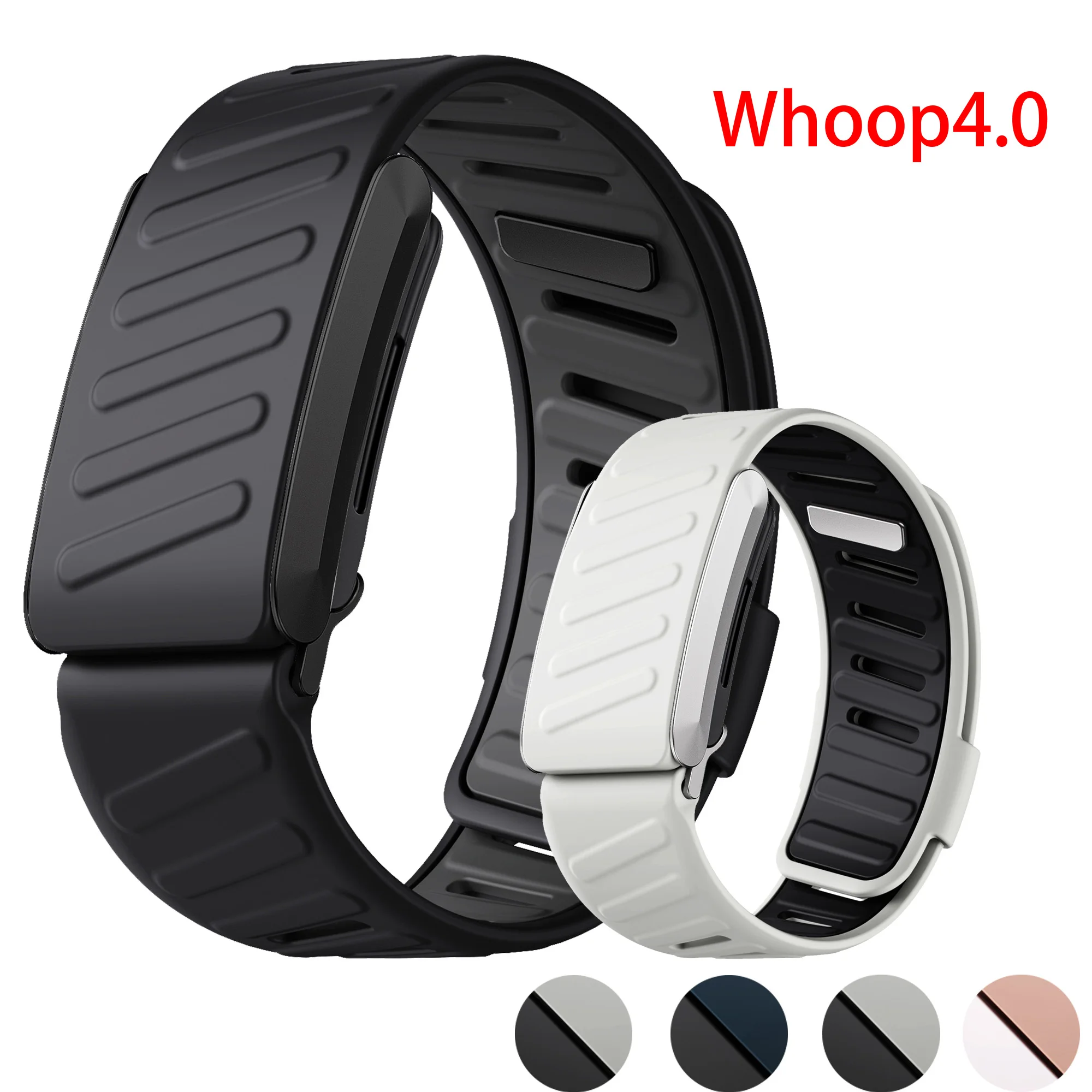 

WHOOP SportFlex Wrist Band Soft-Touch Silicone Waterproof and Sweatproof Adjustable Strap , 4.0 Compatible