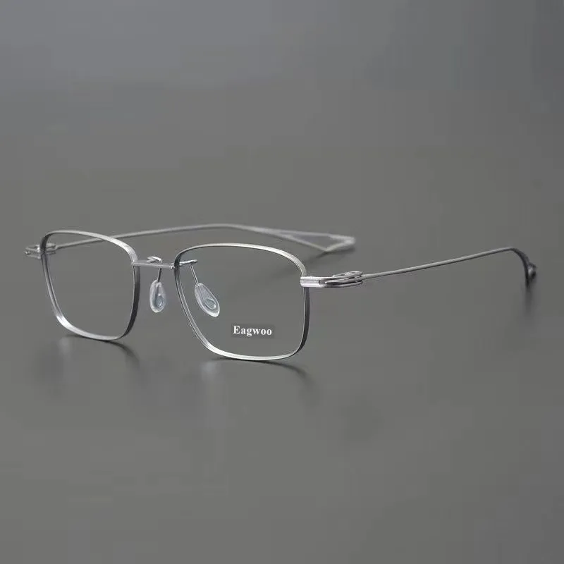 Pure Titanium Eyeglasses Full Rim Optical Frame Prescription Spectacle Men Simple Designed Glasses Thick Rim