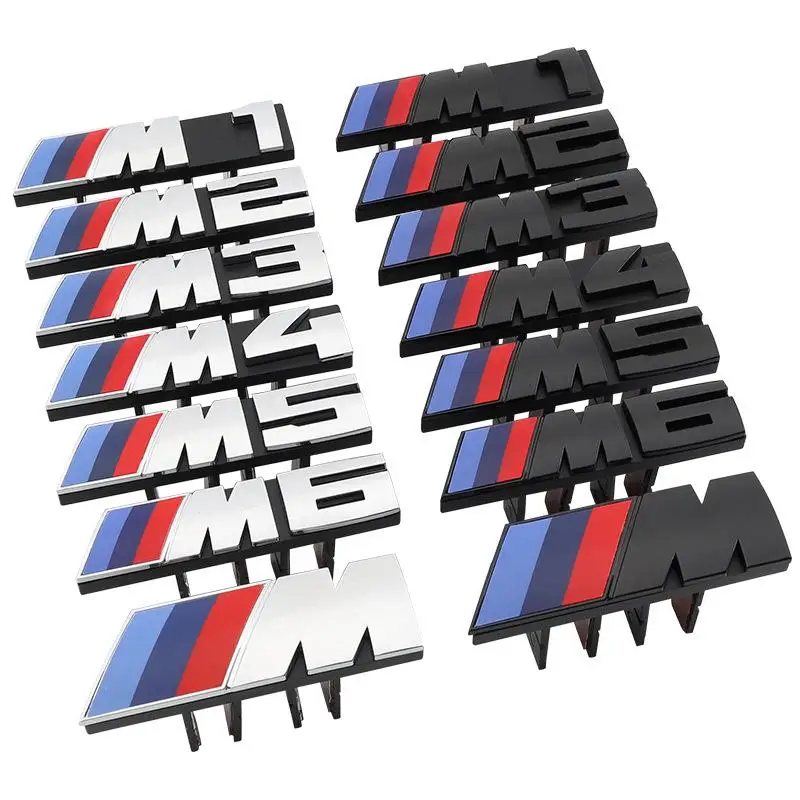 3D ABS Logo M1 M2 M3 M4 M5 M6 M7 M8 Emblem Car Front Grill Badge For BMW F20 G30 F87 G87 E36 E46 E90 F10 E60 E39 F06 Accessories